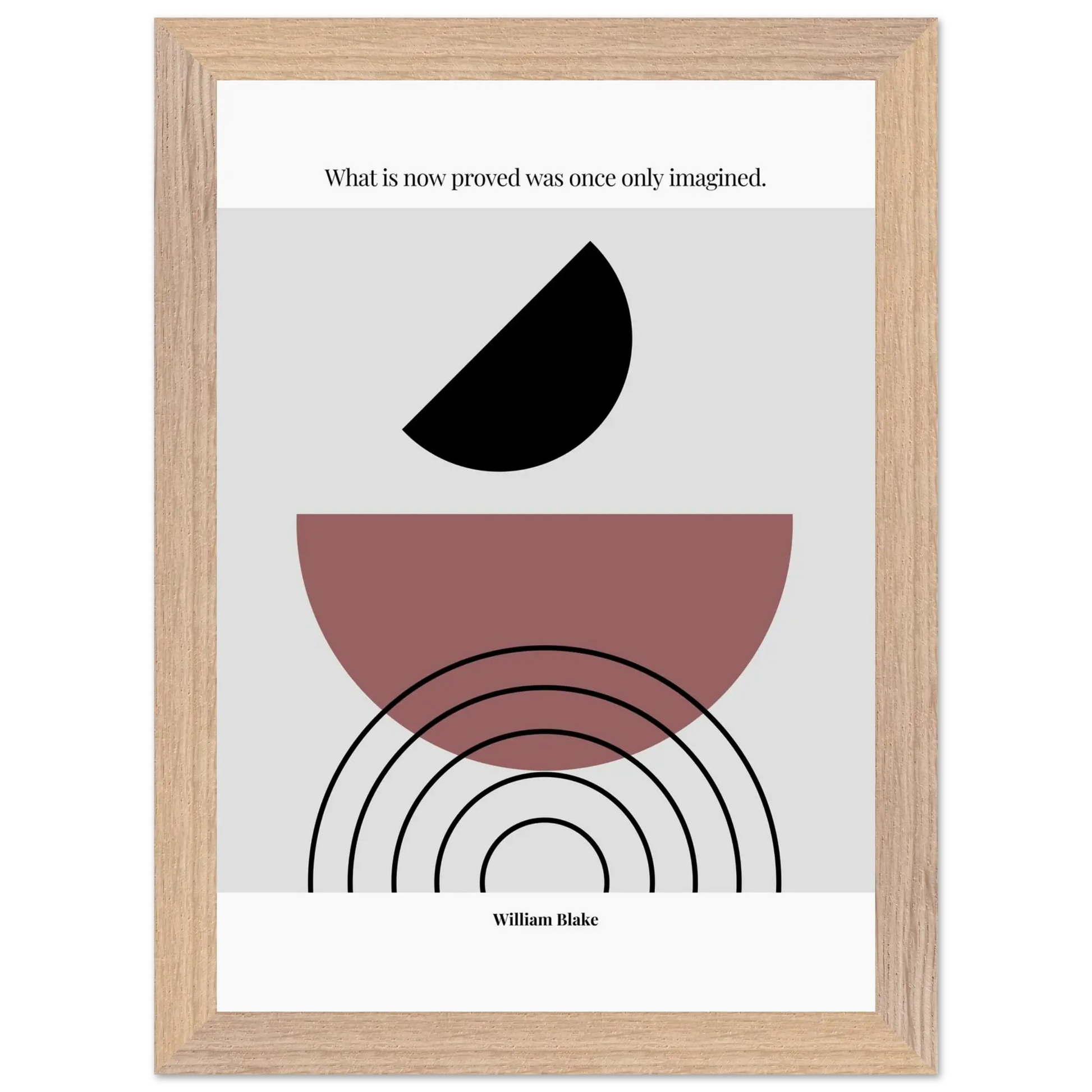 William Blake Quote Poster – “What Is Now Proved Was Once Only Imagined” | Minimalist Literary Wall Art - INK & FRAME STUDIO