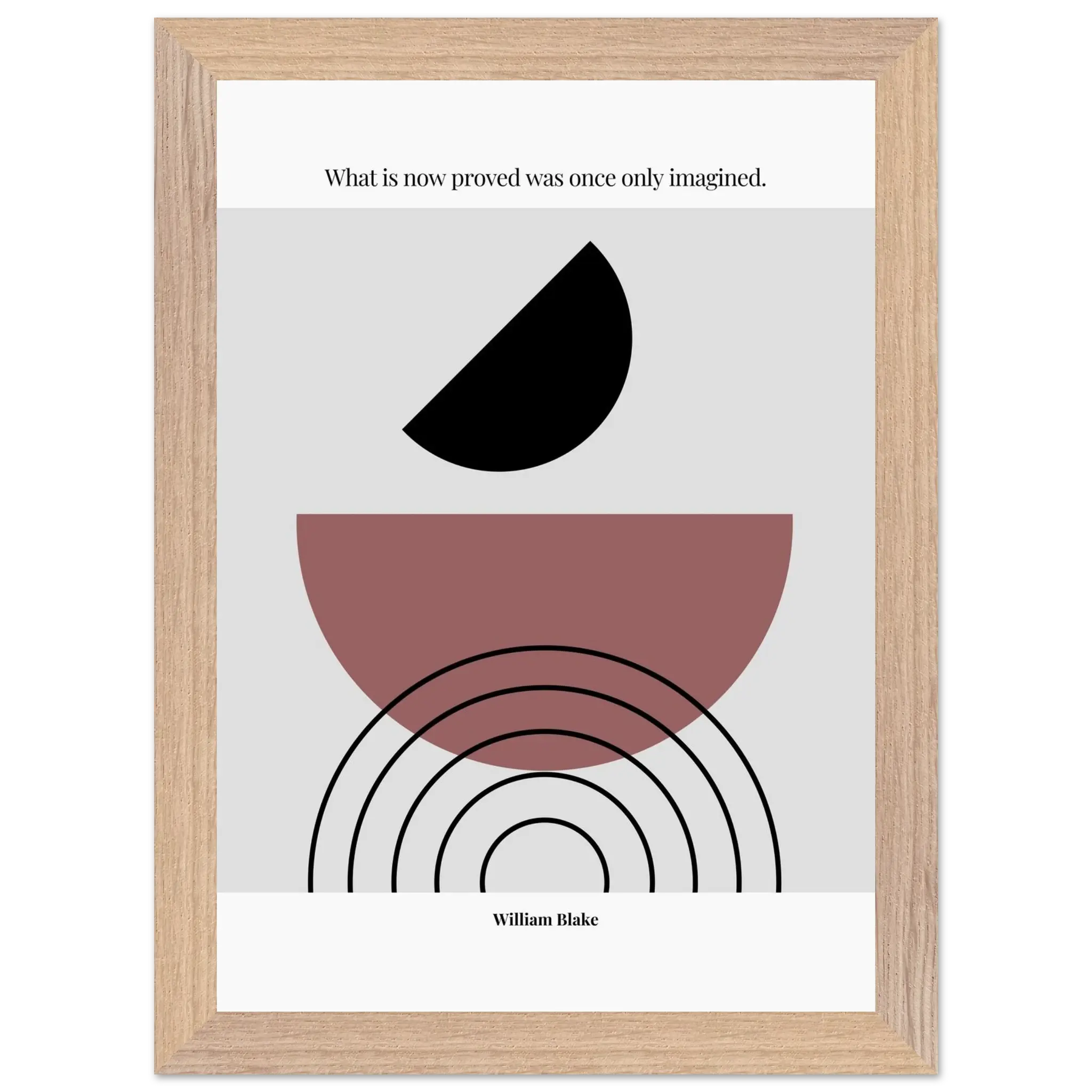 William Blake Quote Poster – “What Is Now Proved Was Once Only Imagined” | Minimalist Literary Wall Art - INK & FRAME STUDIO