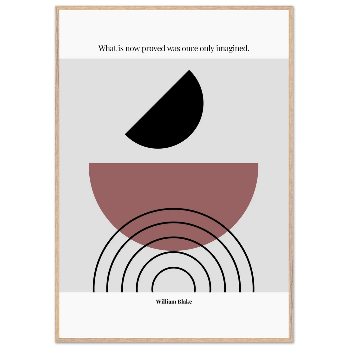 William Blake Quote Poster – “What Is Now Proved Was Once Only Imagined” | Minimalist Literary Wall Art - INK & FRAME STUDIO