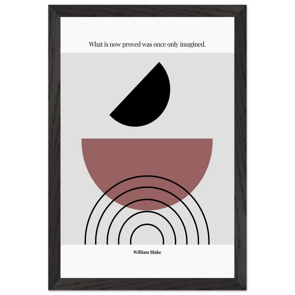 William Blake Quote Poster – “What Is Now Proved Was Once Only Imagined” | Minimalist Literary Wall Art - INK & FRAME STUDIO
