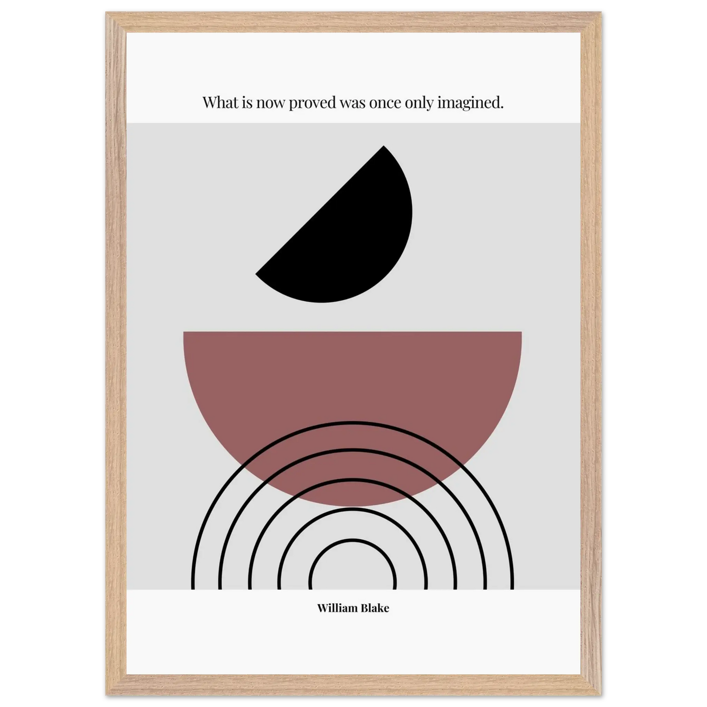 William Blake Quote Poster – “What Is Now Proved Was Once Only Imagined” | Minimalist Literary Wall Art - INK & FRAME STUDIO