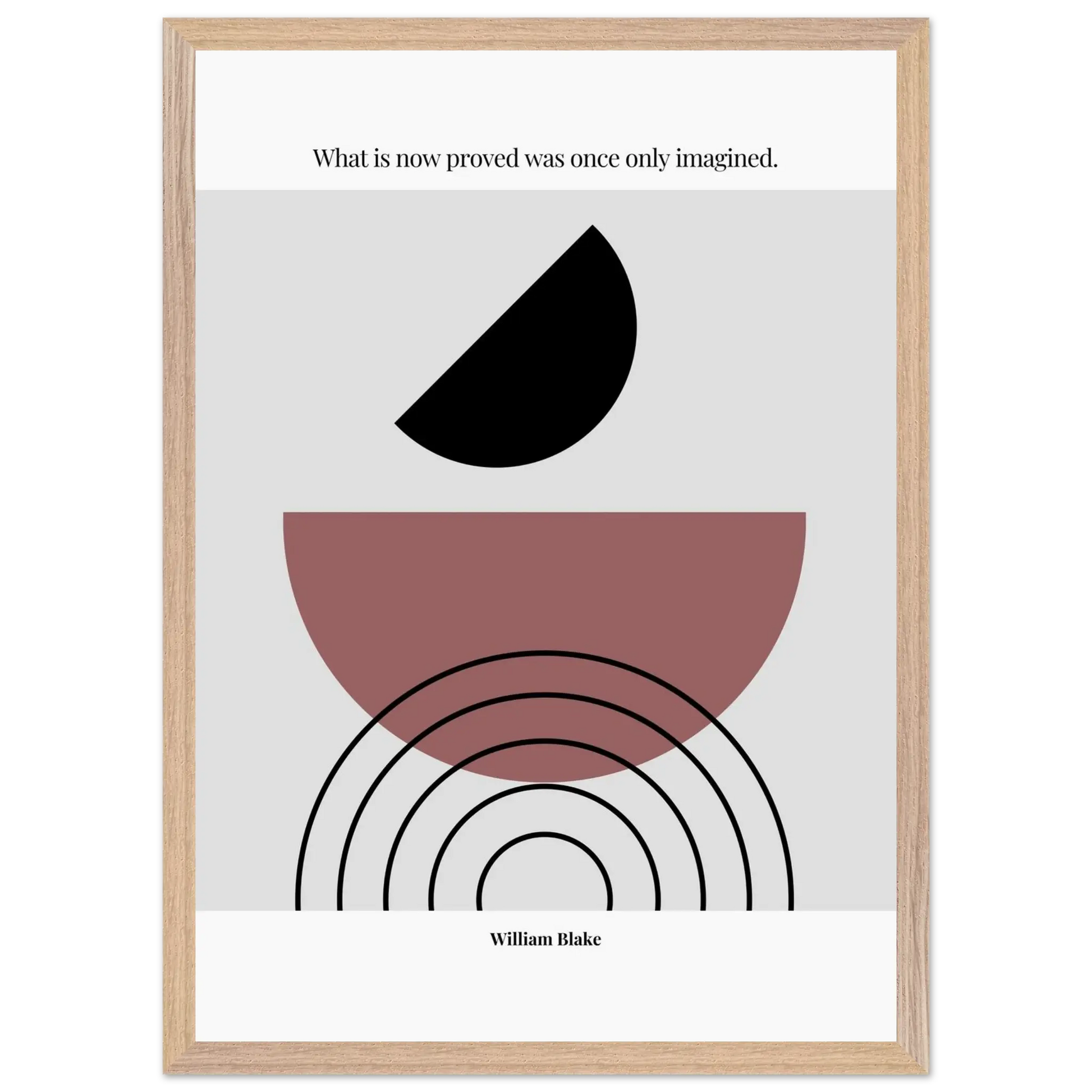 William Blake Quote Poster – “What Is Now Proved Was Once Only Imagined” | Minimalist Literary Wall Art - INK & FRAME STUDIO