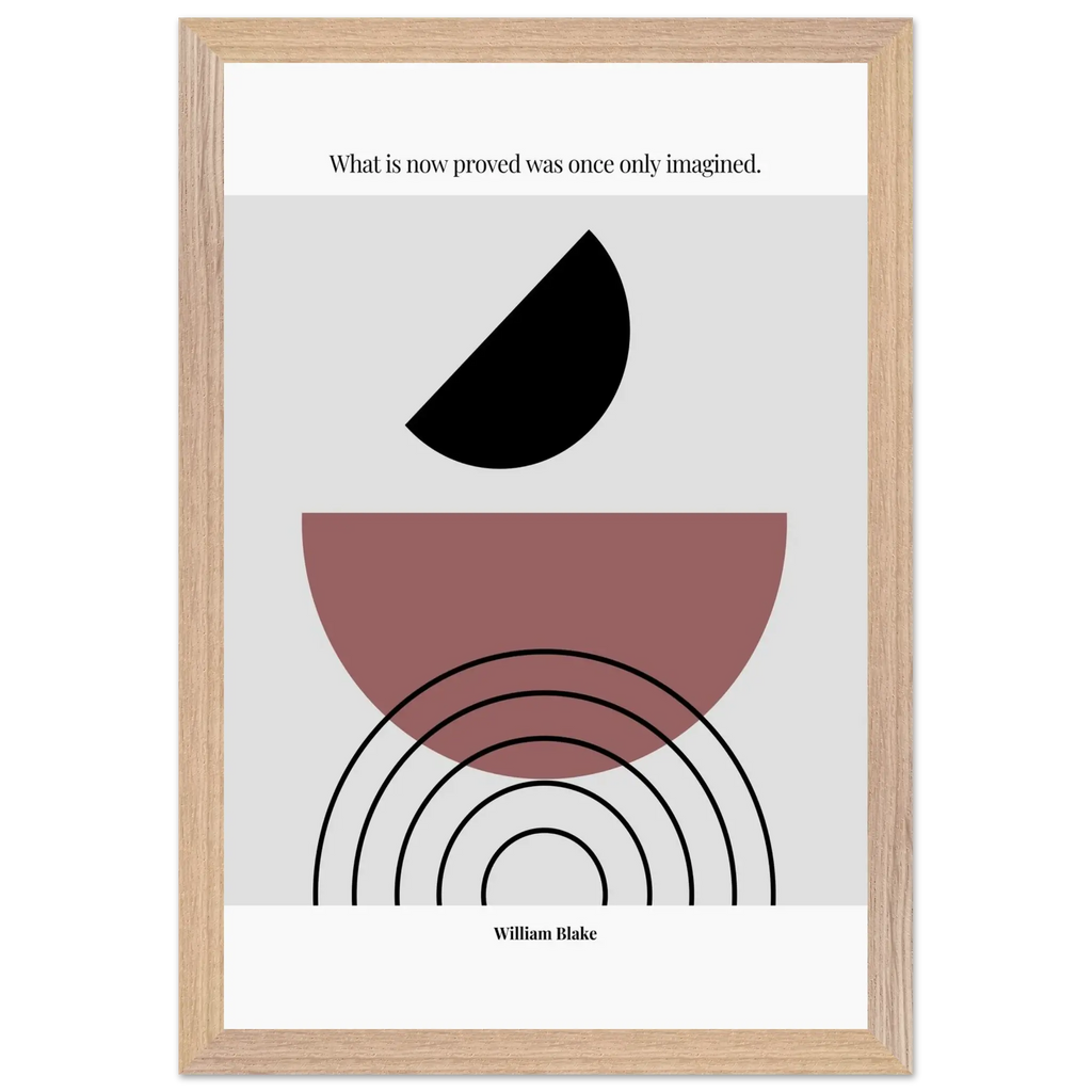 William Blake Quote Poster – “What Is Now Proved Was Once Only Imagined” | Minimalist Literary Wall Art - INK & FRAME STUDIO