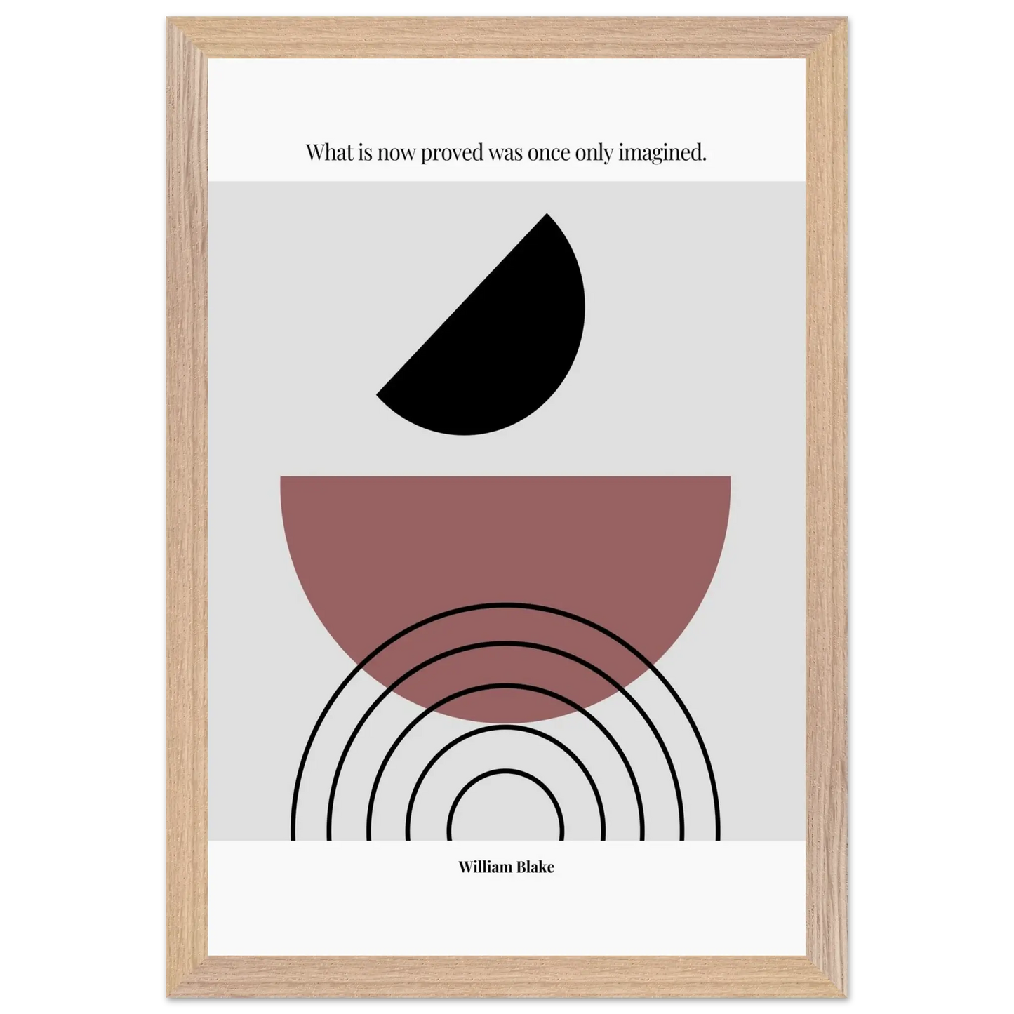 William Blake Quote Poster – “What Is Now Proved Was Once Only Imagined” | Minimalist Literary Wall Art - INK & FRAME STUDIO