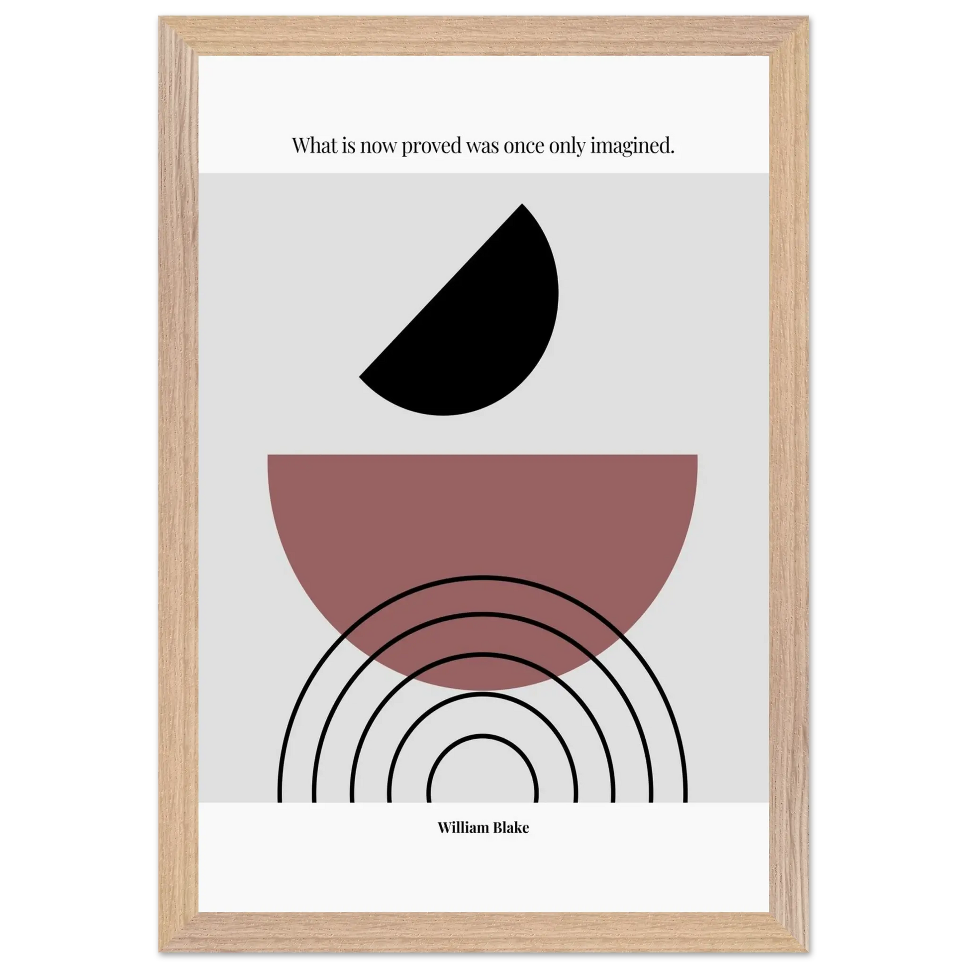 William Blake Quote Poster – “What Is Now Proved Was Once Only Imagined” | Minimalist Literary Wall Art - INK & FRAME STUDIO