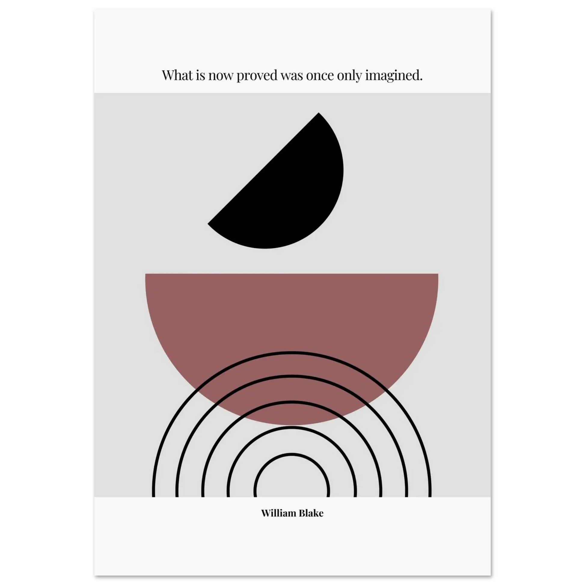 William Blake Quote Poster – “What Is Now Proved Was Once Only Imagined” | Minimalist Literary Wall Art - INK & FRAME STUDIO