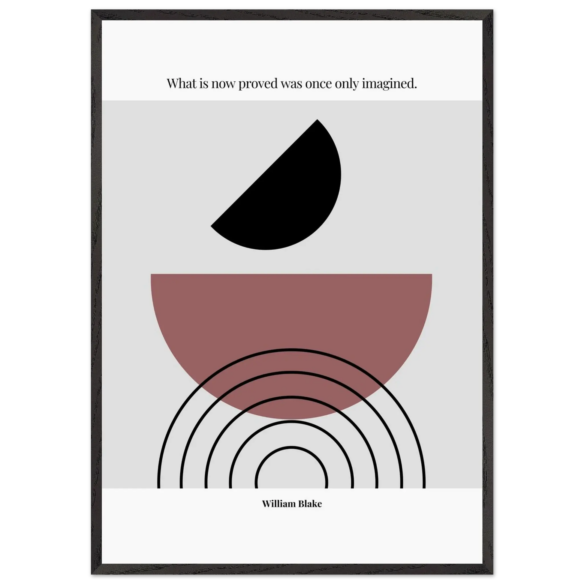 William Blake Quote Poster – “What Is Now Proved Was Once Only Imagined” | Minimalist Literary Wall Art - INK & FRAME STUDIO