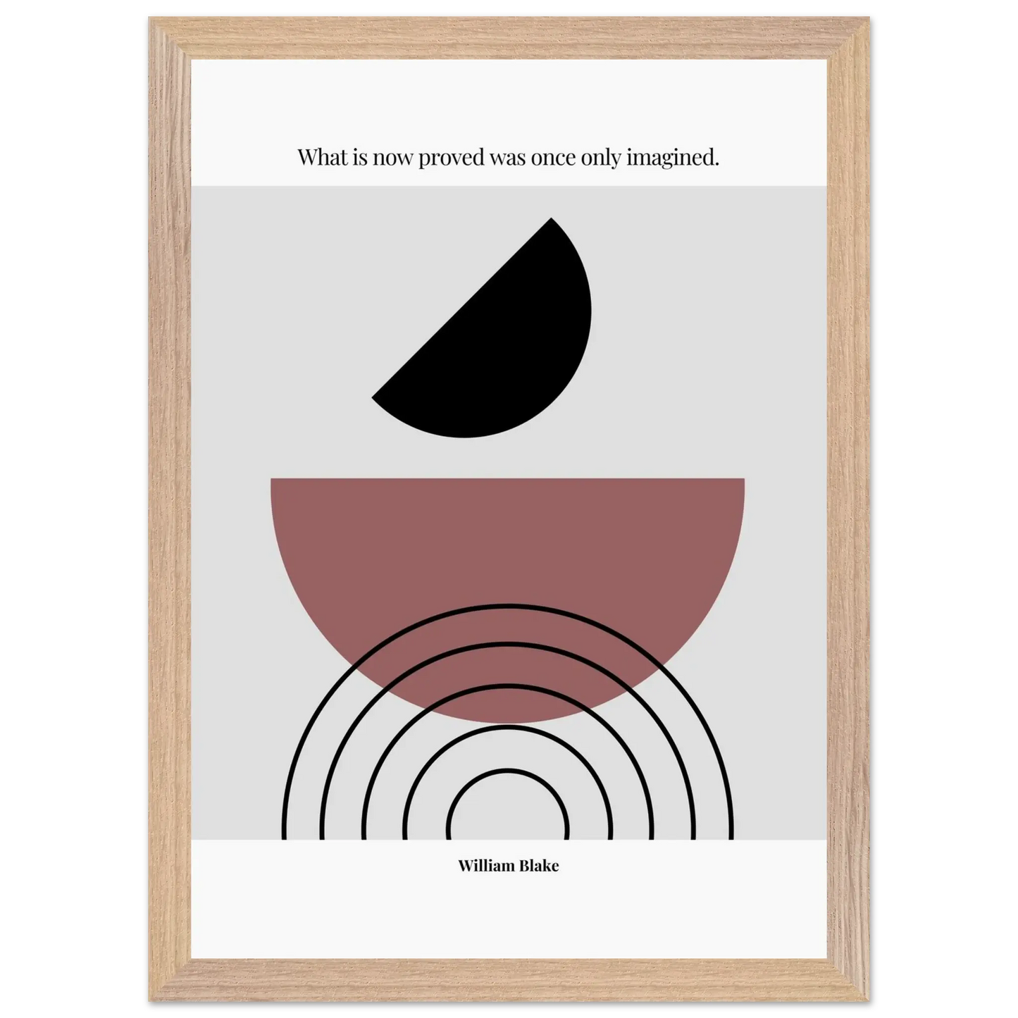 William Blake Quote Poster – “What Is Now Proved Was Once Only Imagined” | Minimalist Literary Wall Art - INK & FRAME STUDIO