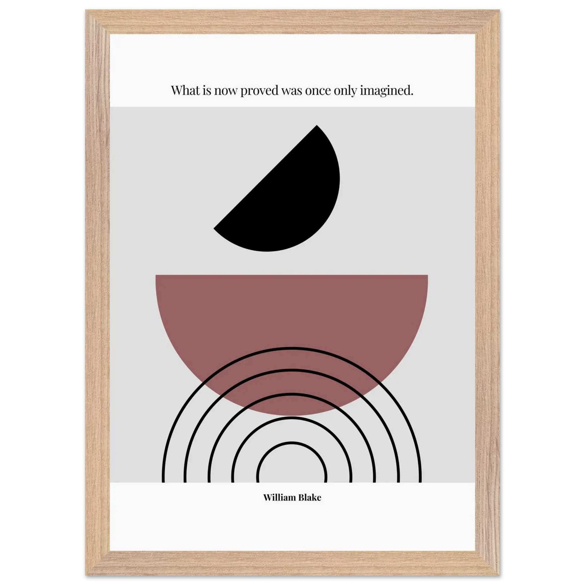 William Blake Quote Poster – “What Is Now Proved Was Once Only Imagined” | Minimalist Literary Wall Art - INK & FRAME STUDIO