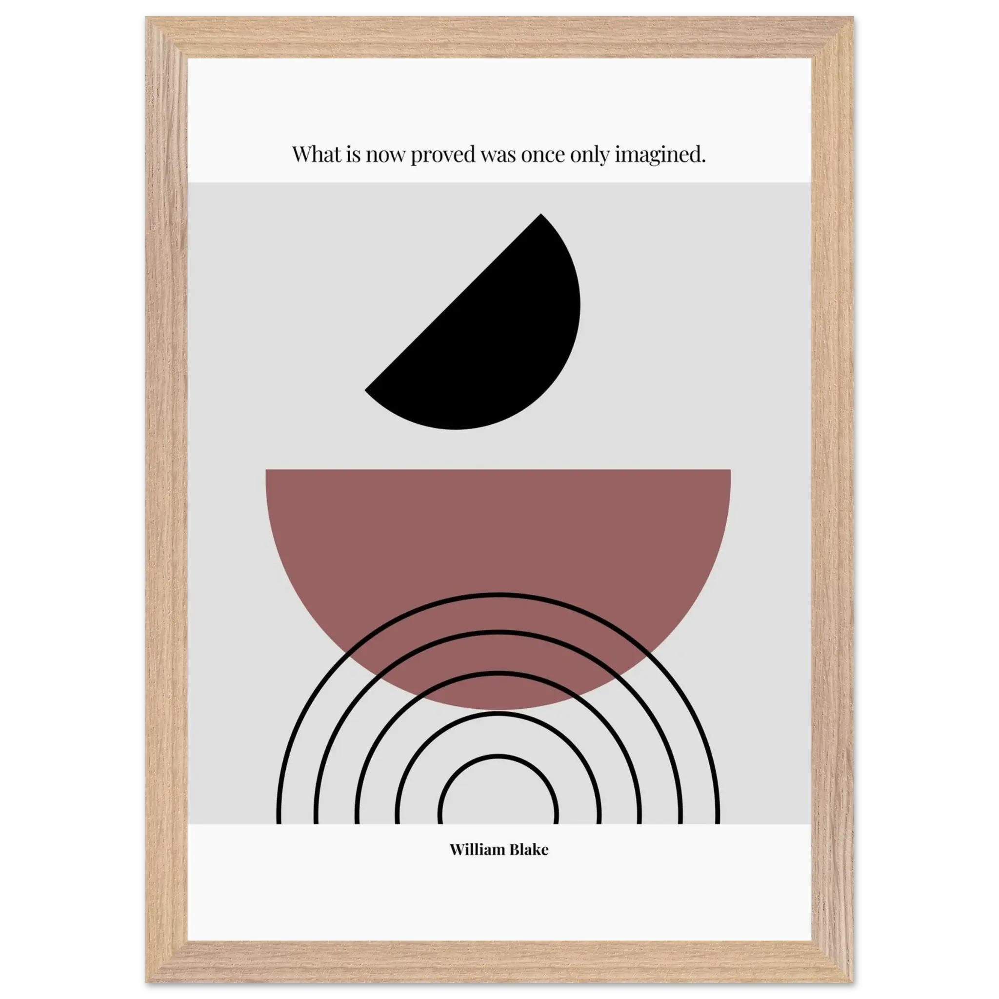 William Blake Quote Poster – “What Is Now Proved Was Once Only Imagined” | Minimalist Literary Wall Art - INK & FRAME STUDIO
