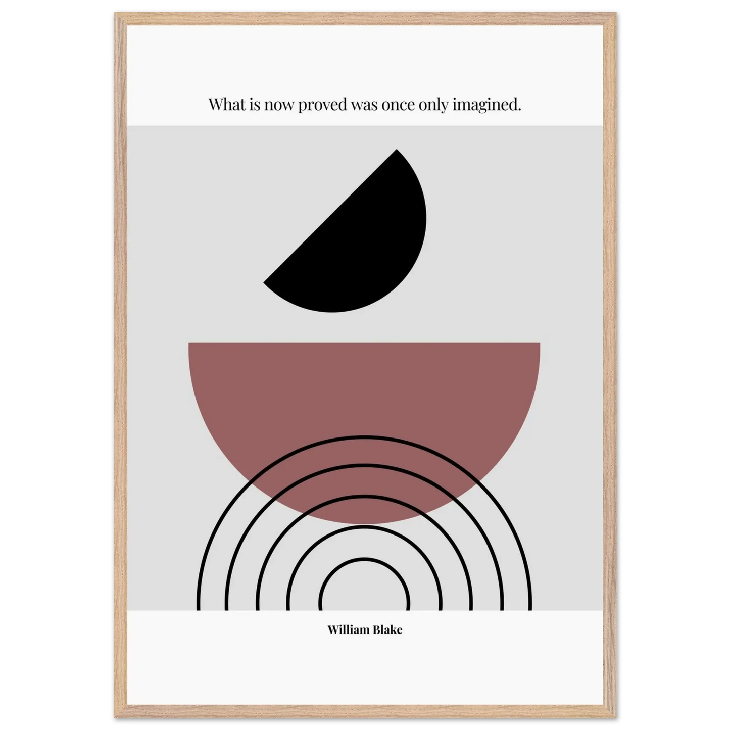 William Blake Quote Poster – “What Is Now Proved Was Once Only Imagined” | Minimalist Literary Wall Art - INK & FRAME STUDIO