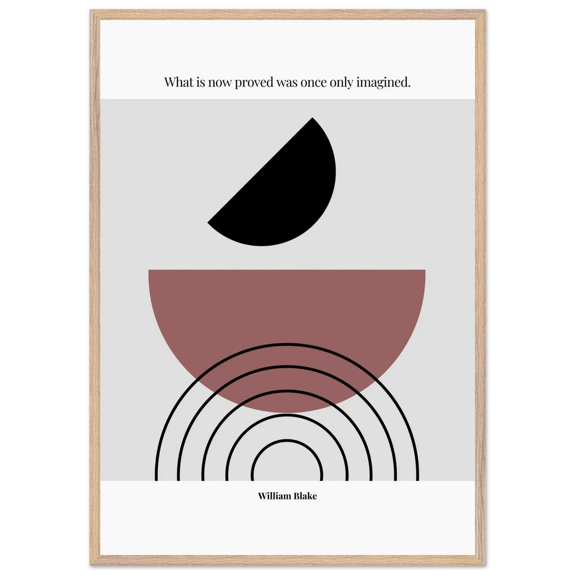 William Blake Quote Poster – “What Is Now Proved Was Once Only Imagined” | Minimalist Literary Wall Art - INK & FRAME STUDIO