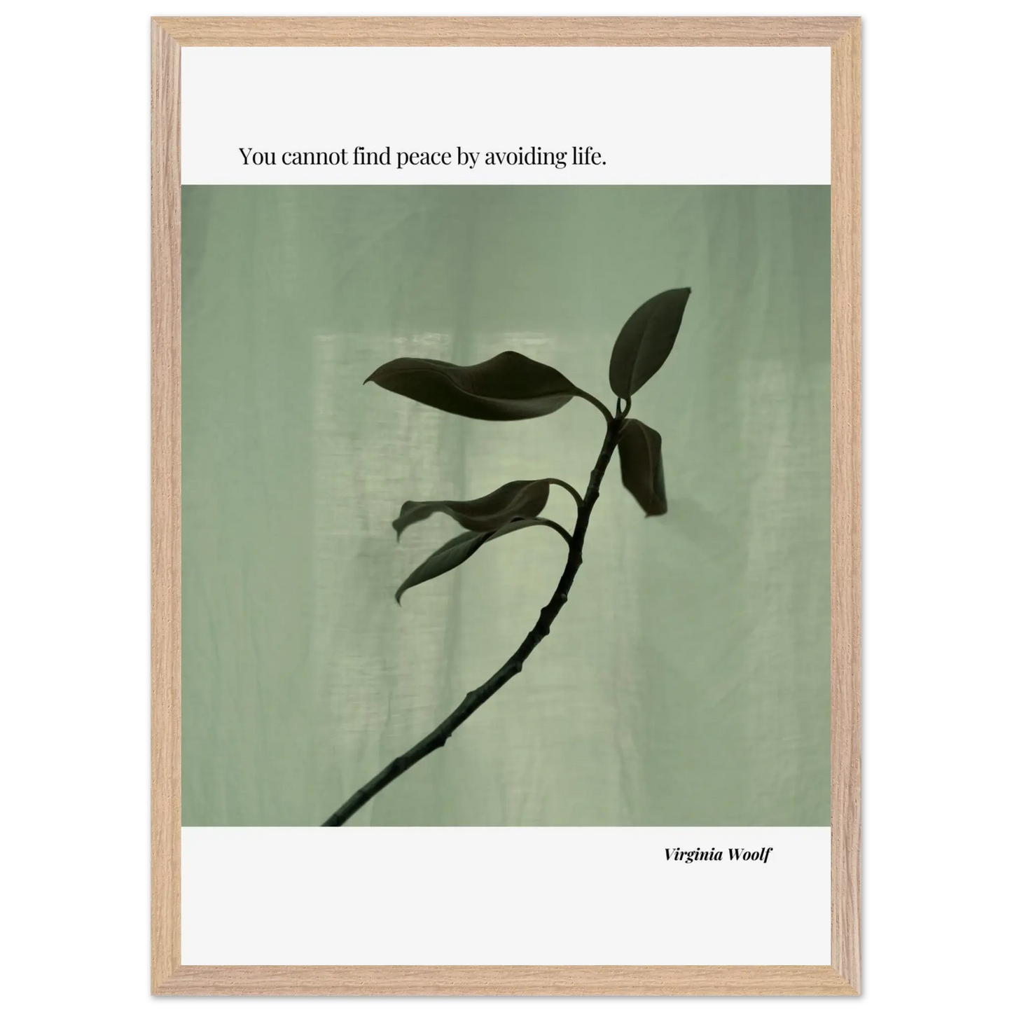 Virginia Woolf Quote Poster – “You Cannot Find Peace by Avoiding Life” | Minimalist Literary Wall Art - INK & FRAME STUDIO