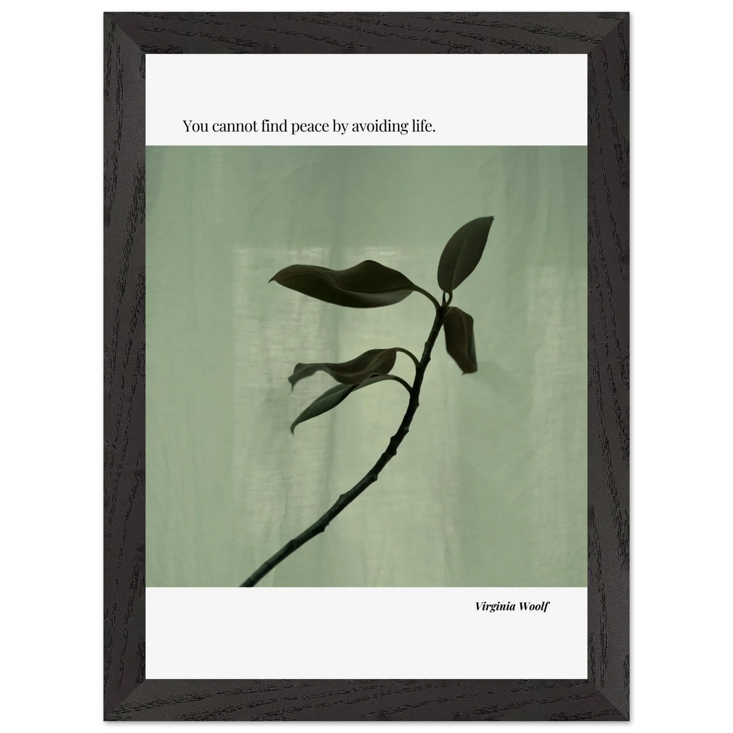 Virginia Woolf Quote Poster – “You Cannot Find Peace by Avoiding Life” | Minimalist Literary Wall Art - INK & FRAME STUDIO