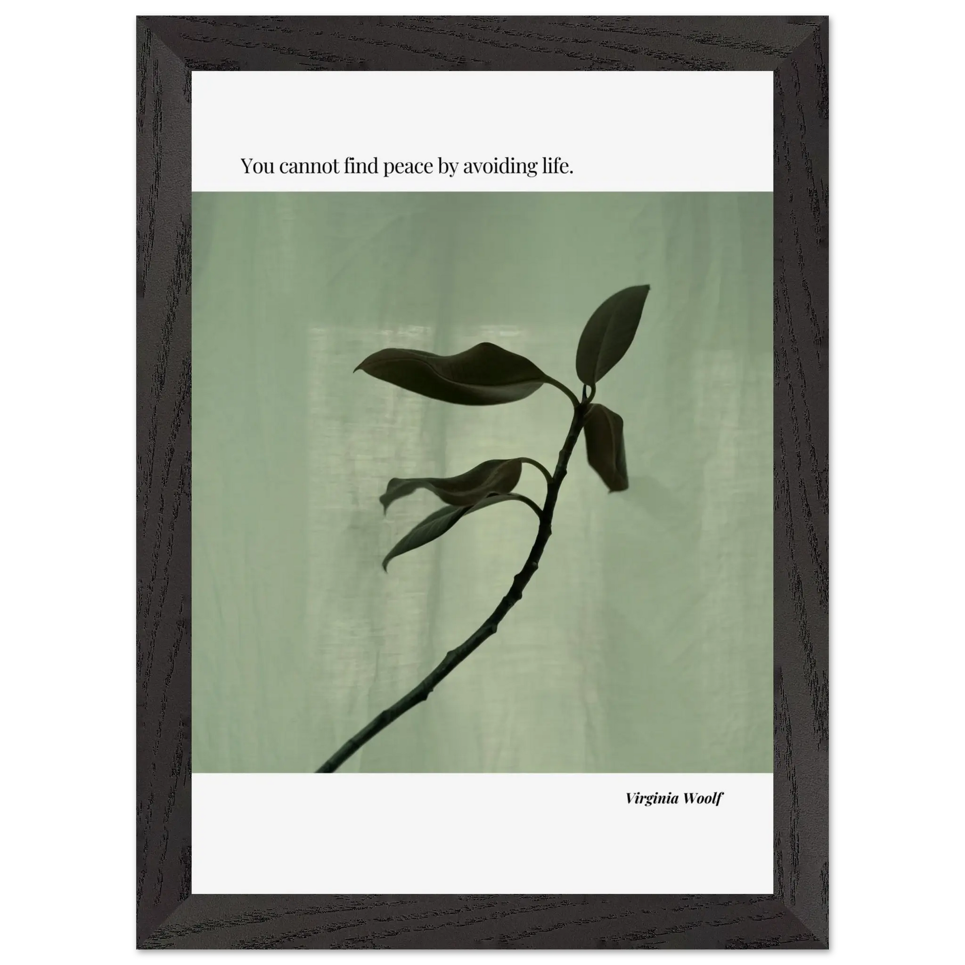 Virginia Woolf Quote Poster – “You Cannot Find Peace by Avoiding Life” | Minimalist Literary Wall Art - INK & FRAME STUDIO