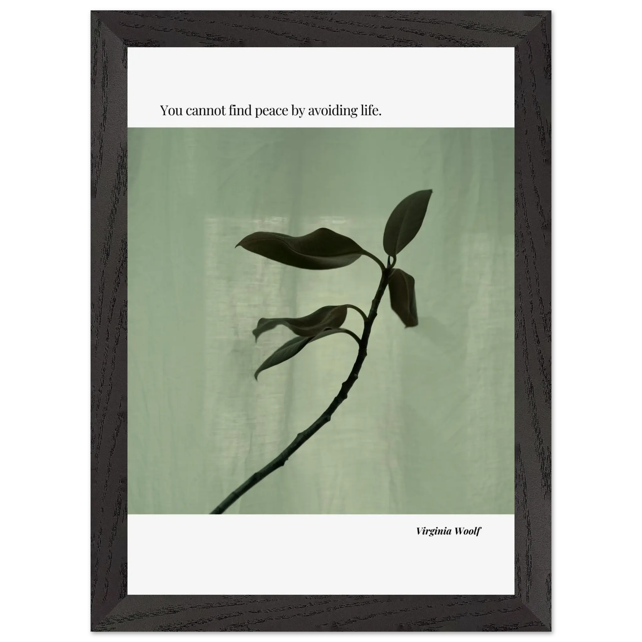 Virginia Woolf Quote Poster – “You Cannot Find Peace by Avoiding Life” | Minimalist Literary Wall Art - INK & FRAME STUDIO
