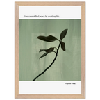 Virginia Woolf Quote Poster – “You Cannot Find Peace by Avoiding Life” | Minimalist Literary Wall Art - INK & FRAME STUDIO