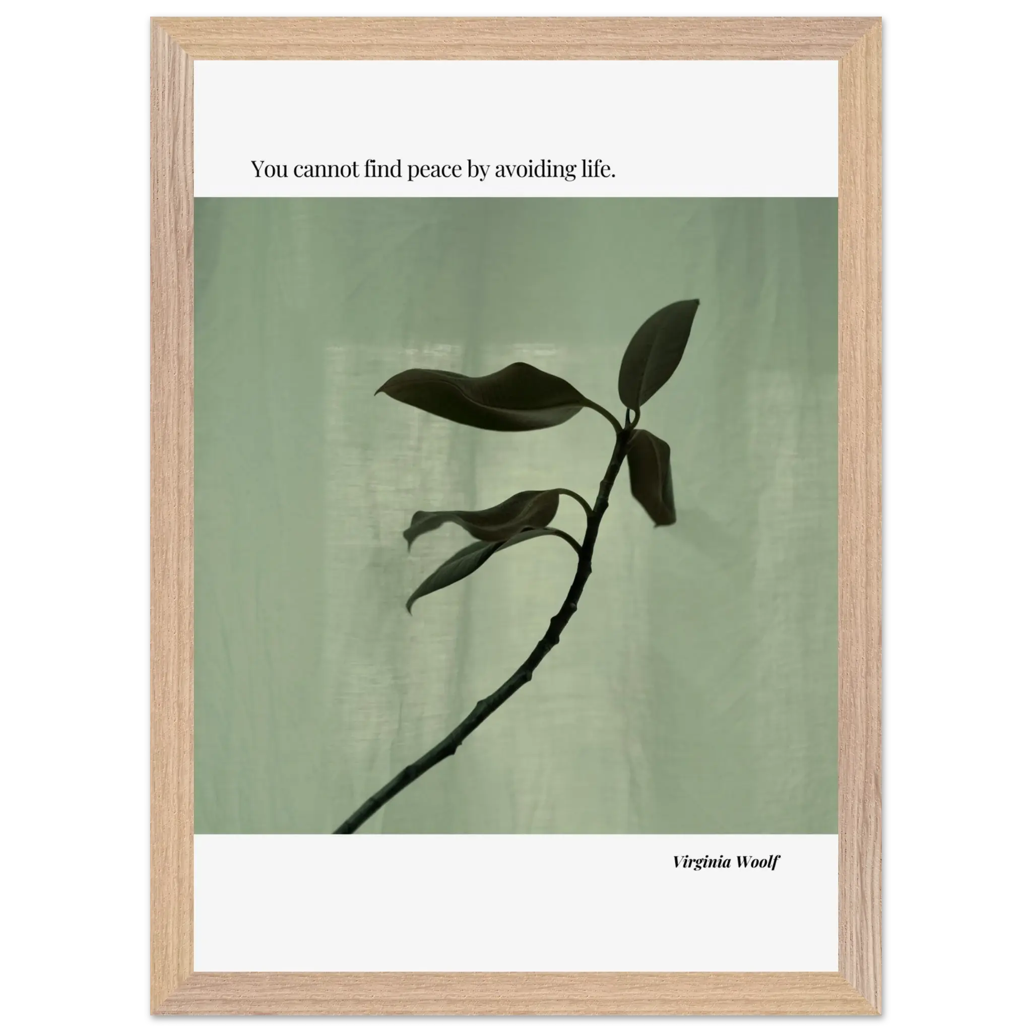 Virginia Woolf Quote Poster – “You Cannot Find Peace by Avoiding Life” | Minimalist Literary Wall Art - INK & FRAME STUDIO