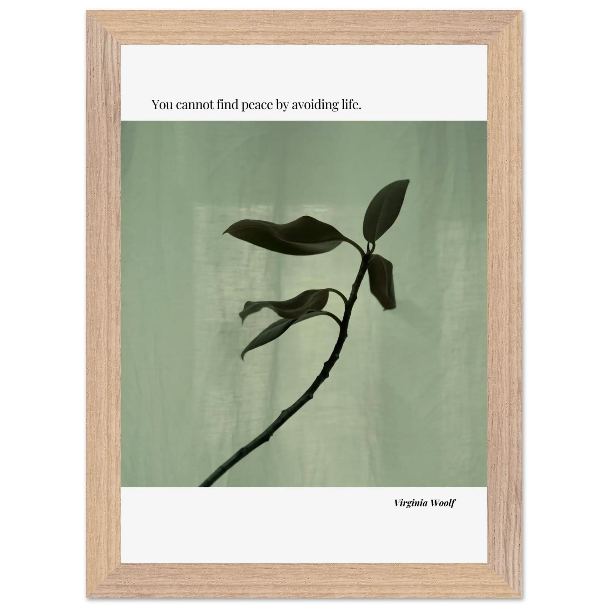 Virginia Woolf Quote Poster – “You Cannot Find Peace by Avoiding Life” | Minimalist Literary Wall Art - INK & FRAME STUDIO