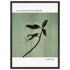 Virginia Woolf Quote Poster – “You Cannot Find Peace by Avoiding Life” | Minimalist Literary Wall Art - INK & FRAME STUDIO