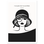 Mansfield Park Quote Print – "I was quiet, but I was not blind" Wall Art Poster - INK & FRAME STUDIO