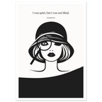 Mansfield Park Quote Print – "I was quiet, but I was not blind" Wall Art Poster - INK & FRAME STUDIO