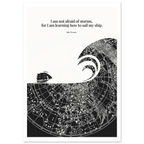 Little Women Quote Print - "I am not afraid of storms" Wall Art Poster - INK & FRAME STUDIO