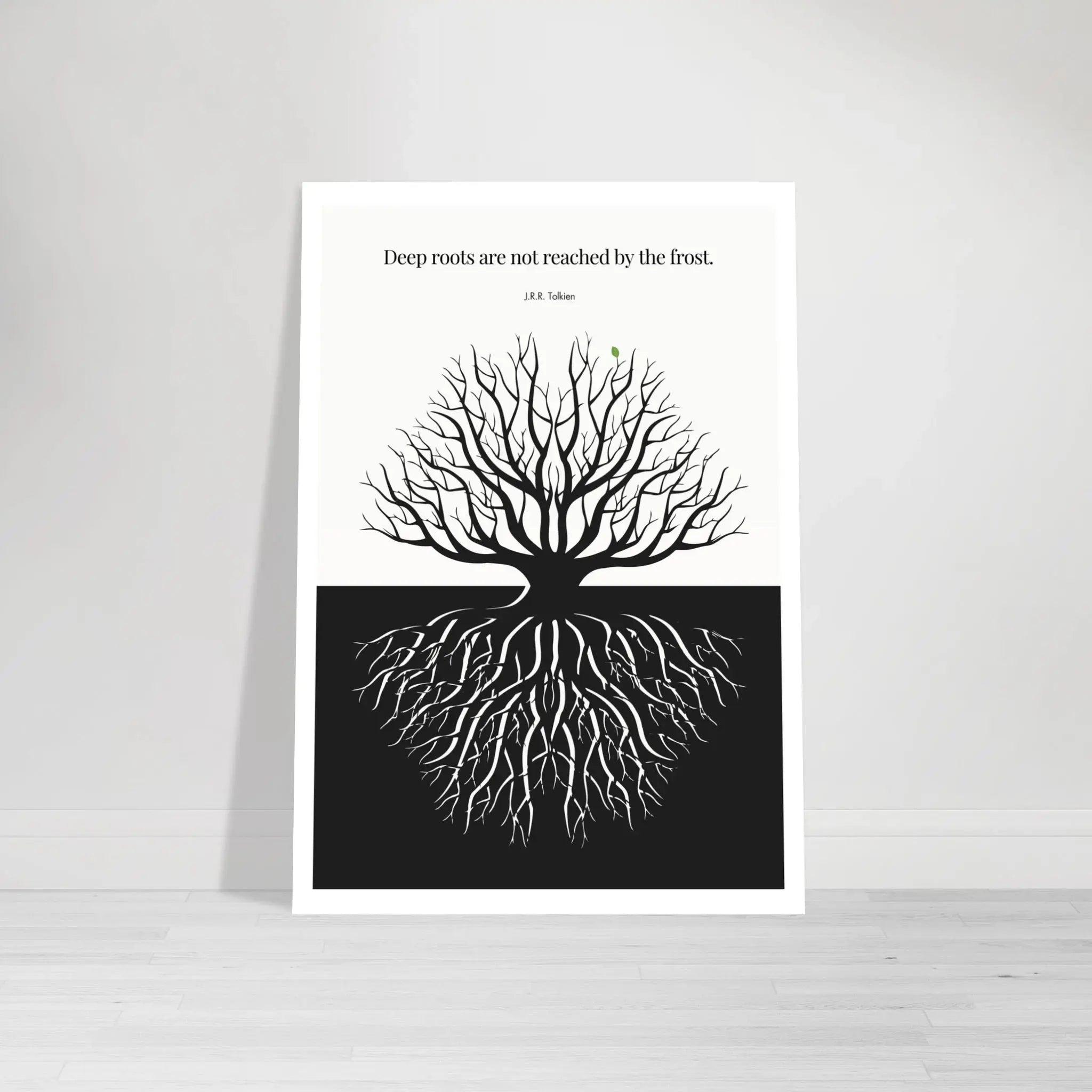J.R.R. Tolkien Quote Print – "Deep roots are not reached by the frost" Wall Art Poster - INK & FRAME STUDIO