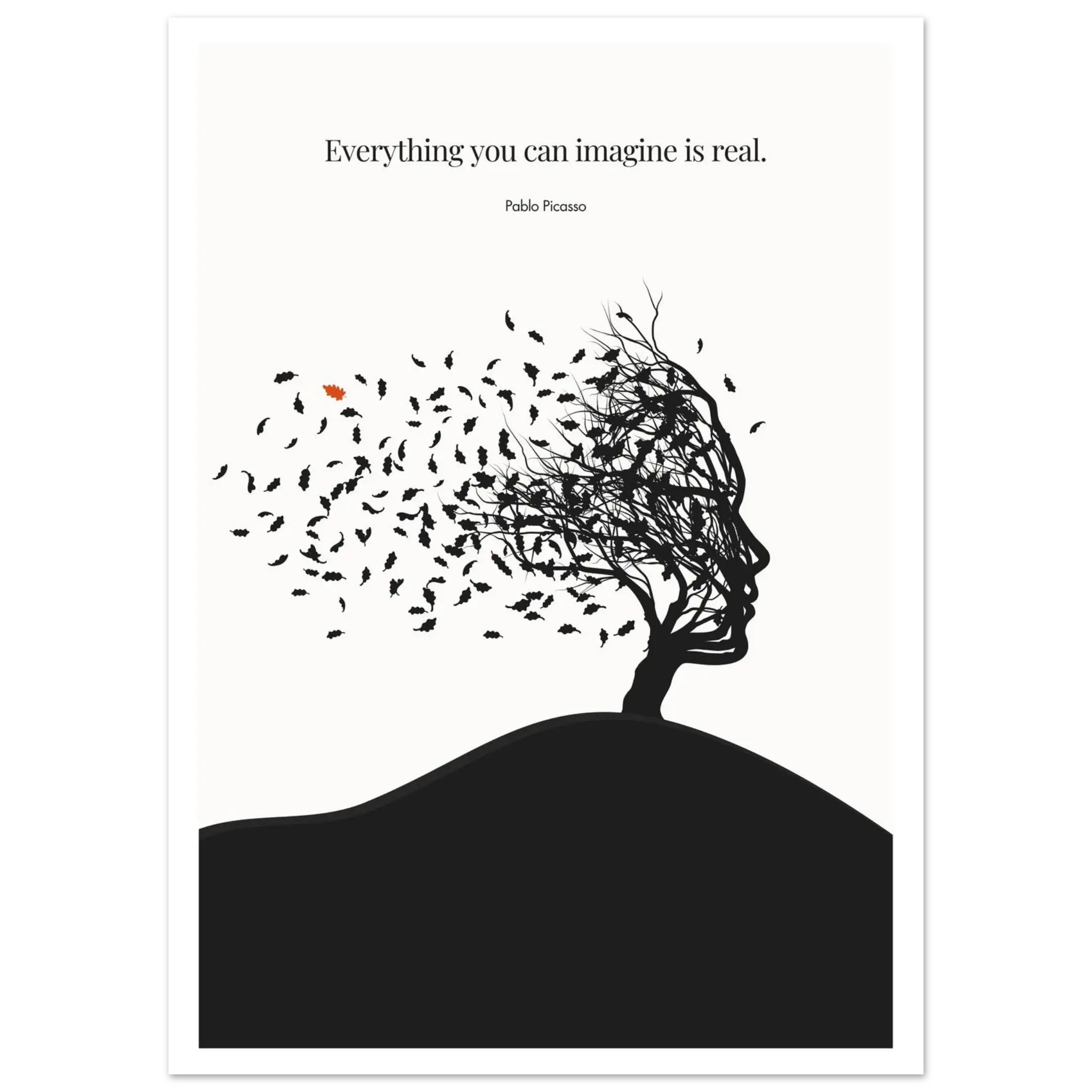 Pablo Picasso Quote Print – "Everything you can imagine is real" Wall Art Poster - INK & FRAME STUDIO