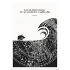 Little Women Quote Print - "I am not afraid of storms" Wall Art Poster - INK & FRAME STUDIO