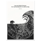 Little Women Quote Print - "I am not afraid of storms" Wall Art Poster - INK & FRAME STUDIO