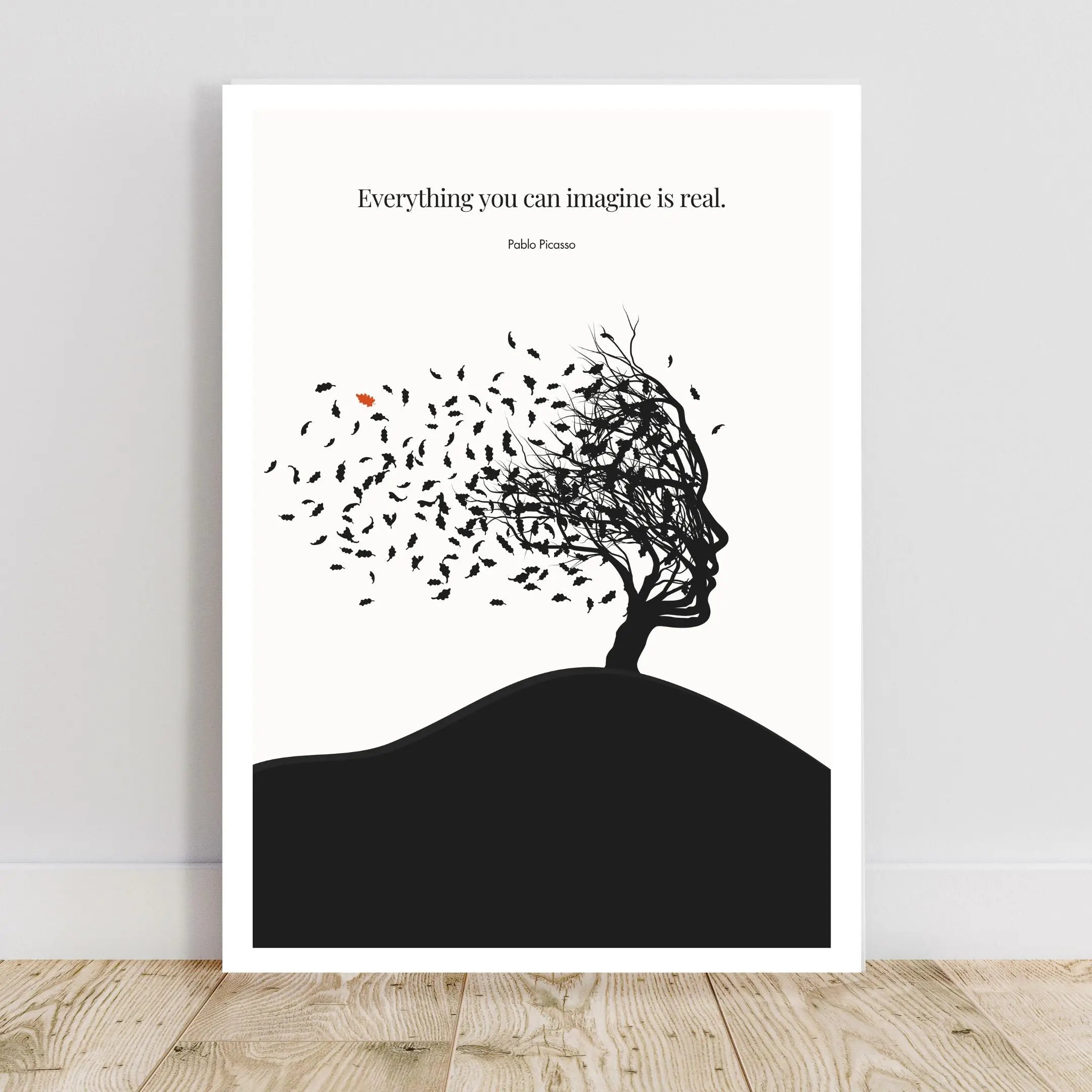 Pablo Picasso Quote Print – "Everything you can imagine is real" Wall Art Poster - INK & FRAME STUDIO