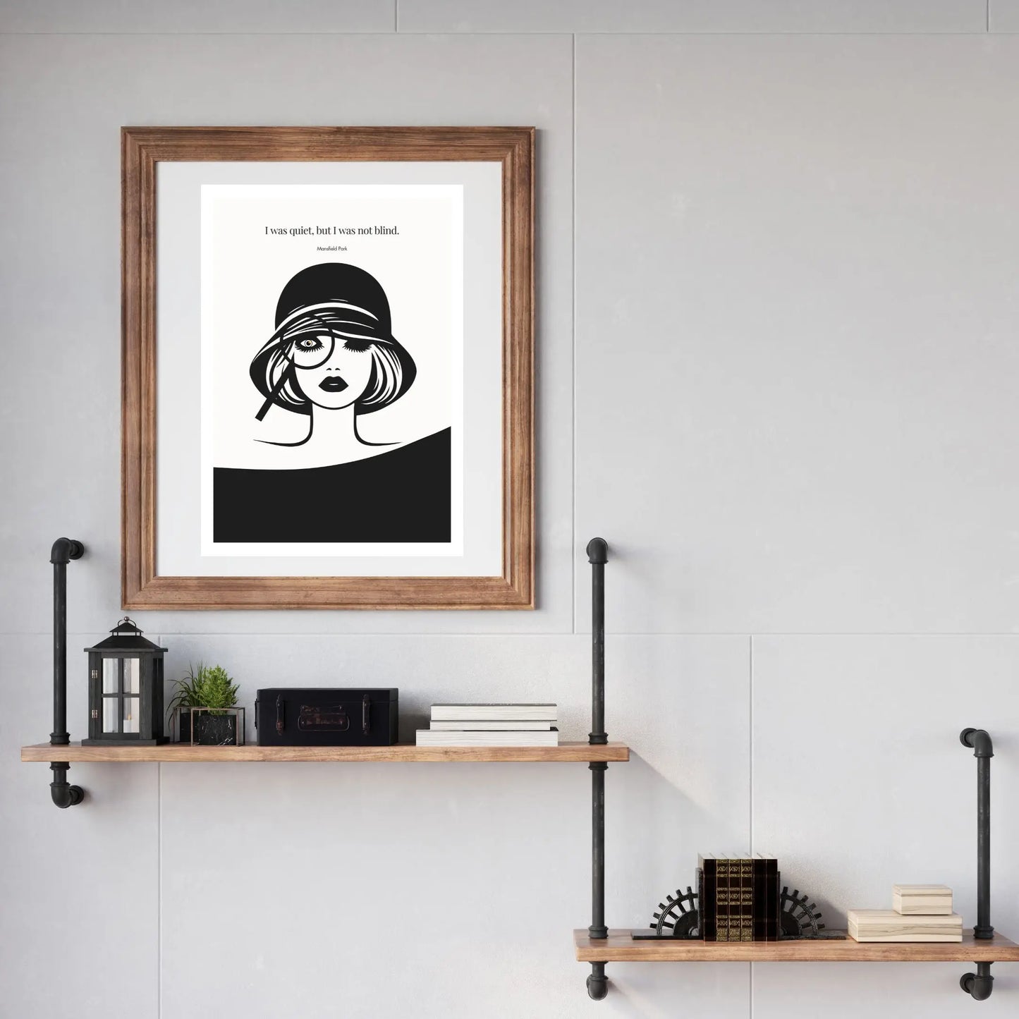 Mansfield Park Quote Print – "I was quiet, but I was not blind" Wall Art Poster - INK & FRAME STUDIO