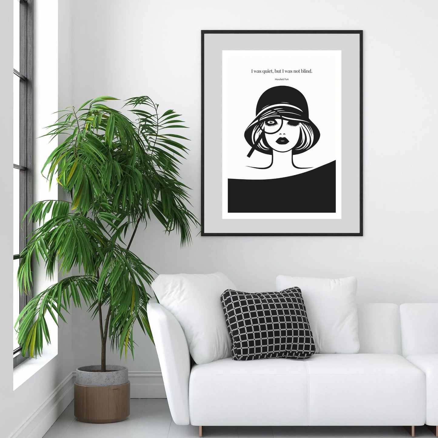 Mansfield Park Quote Print – "I was quiet, but I was not blind" Wall Art Poster - INK & FRAME STUDIO