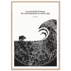 Little Women Quote Print - "I am not afraid of storms" Wall Art Poster - INK & FRAME STUDIO