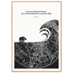 Little Women Quote Print - "I am not afraid of storms" Wall Art Poster - INK & FRAME STUDIO