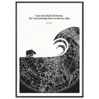 Little Women Quote Print - "I am not afraid of storms" Wall Art Poster - INK & FRAME STUDIO