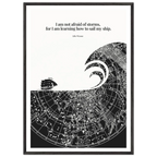 Little Women Quote Print - "I am not afraid of storms" Wall Art Poster - INK & FRAME STUDIO