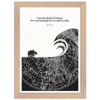 Little Women Quote Print - "I am not afraid of storms" Wall Art Poster - INK & FRAME STUDIO