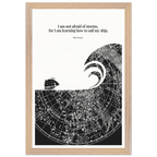 Little Women Quote Print - "I am not afraid of storms" Wall Art Poster - INK & FRAME STUDIO