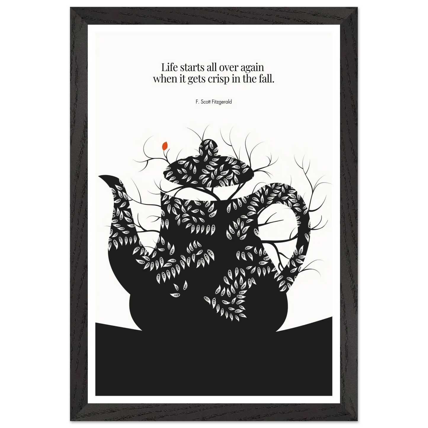 F. Scott Fitzgerald Quote Print - "Life starts all over again" Wall Art Poster - INK & FRAME STUDIO