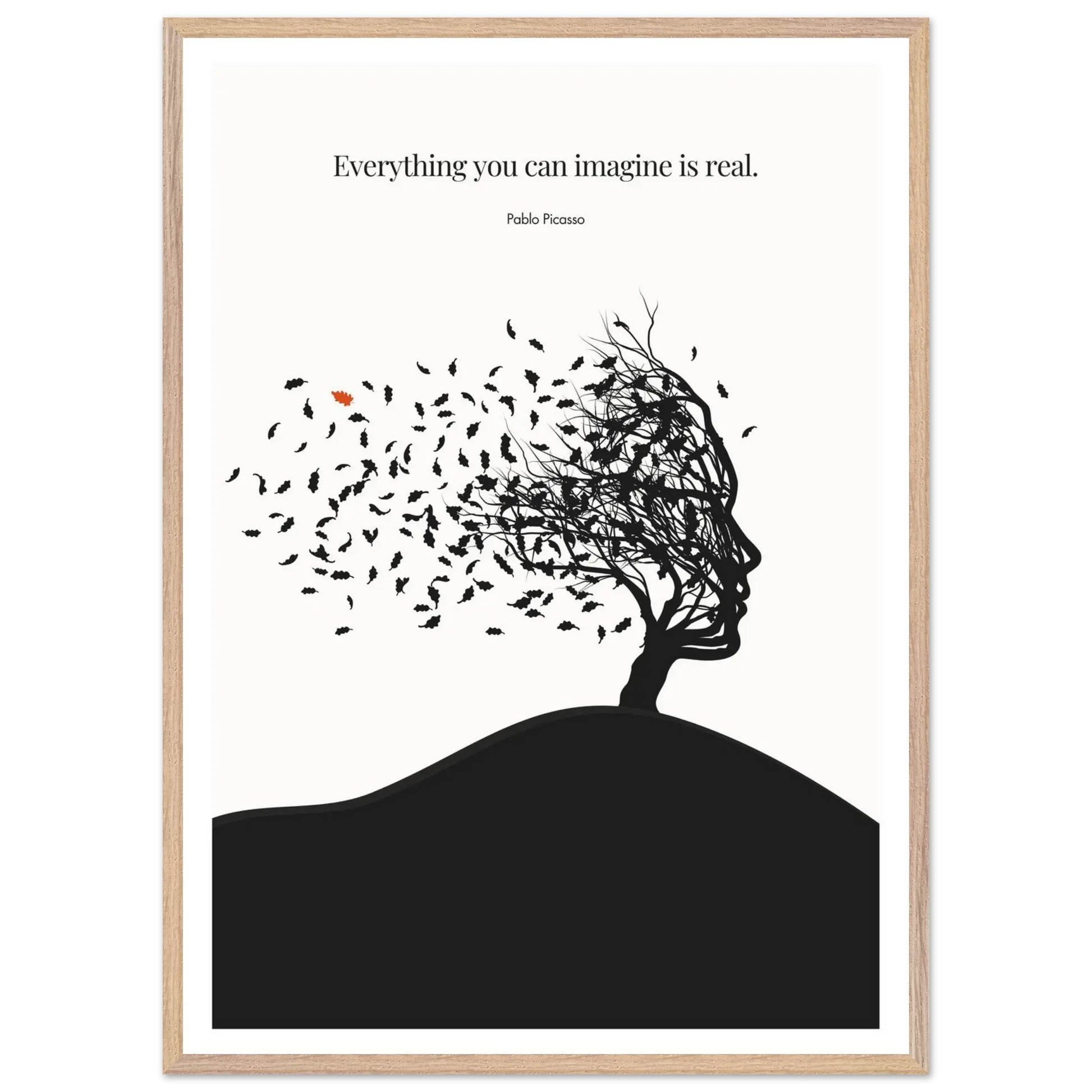Pablo Picasso Quote Print – "Everything you can imagine is real" Wall Art Poster - INK & FRAME STUDIO