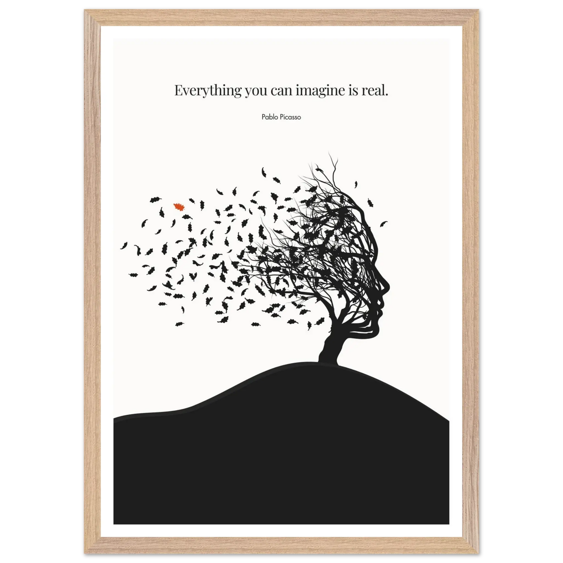 Pablo Picasso Quote Print – "Everything you can imagine is real" Wall Art Poster - INK & FRAME STUDIO