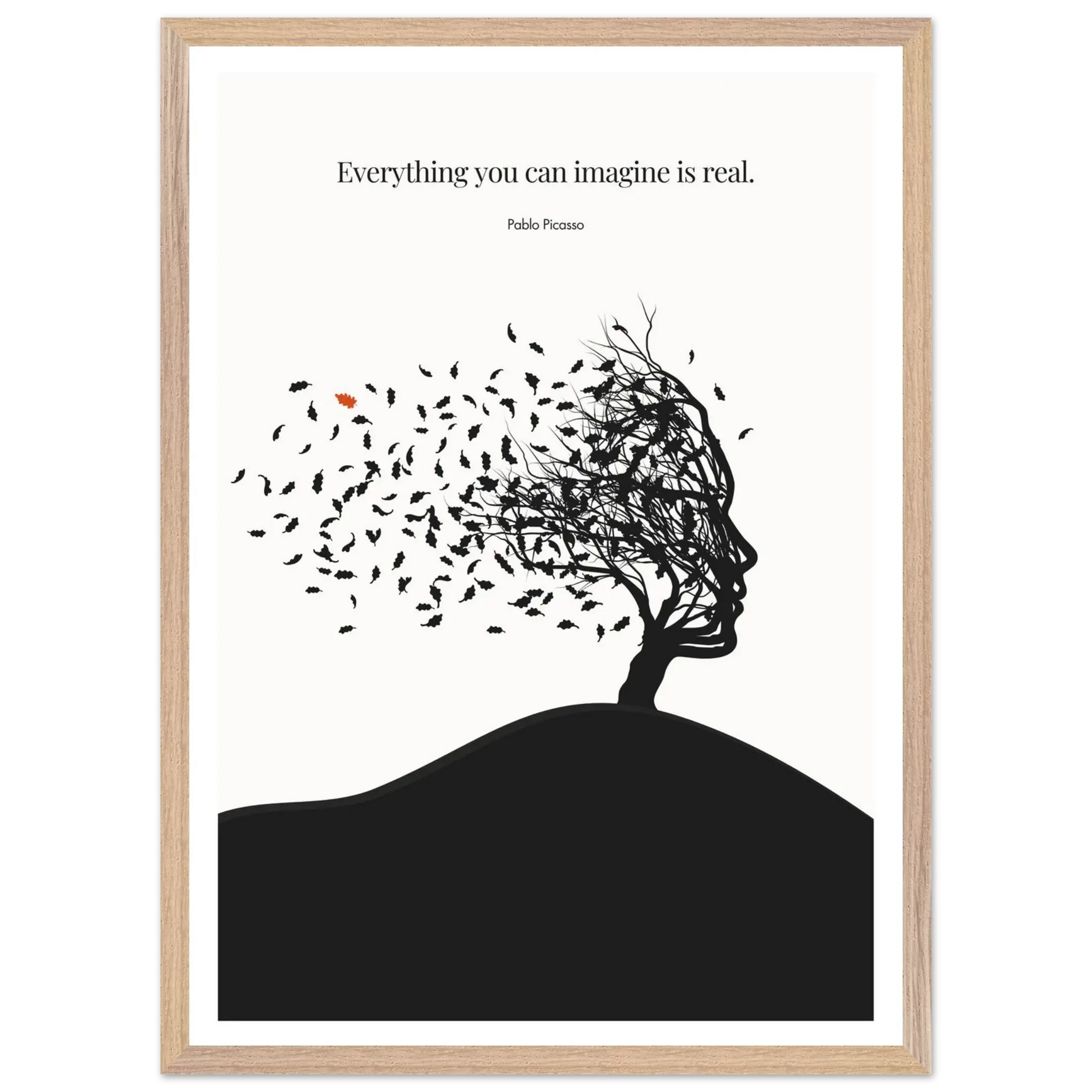 Pablo Picasso Quote Print – "Everything you can imagine is real" Wall Art Poster - INK & FRAME STUDIO