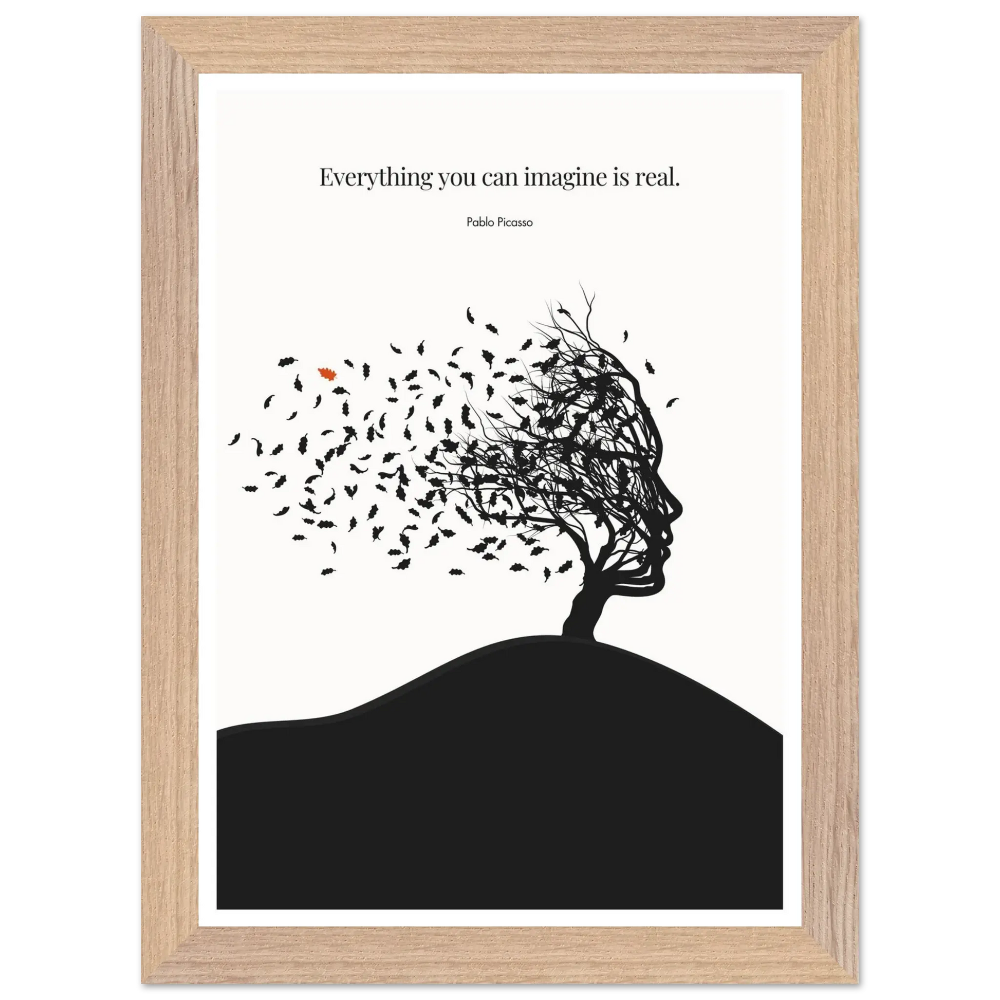 Pablo Picasso Quote Print – "Everything you can imagine is real" Wall Art Poster - INK & FRAME STUDIO