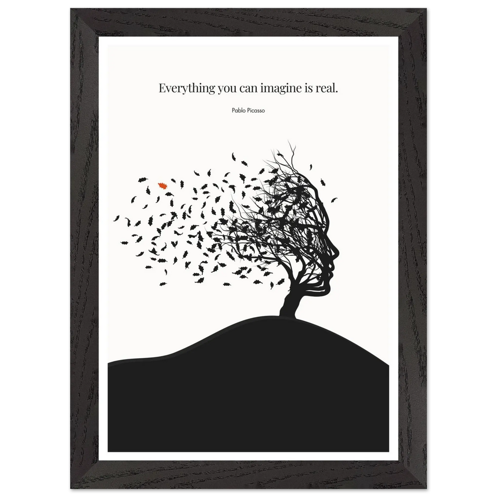 Pablo Picasso Quote Print – "Everything you can imagine is real" Wall Art Poster - INK & FRAME STUDIO