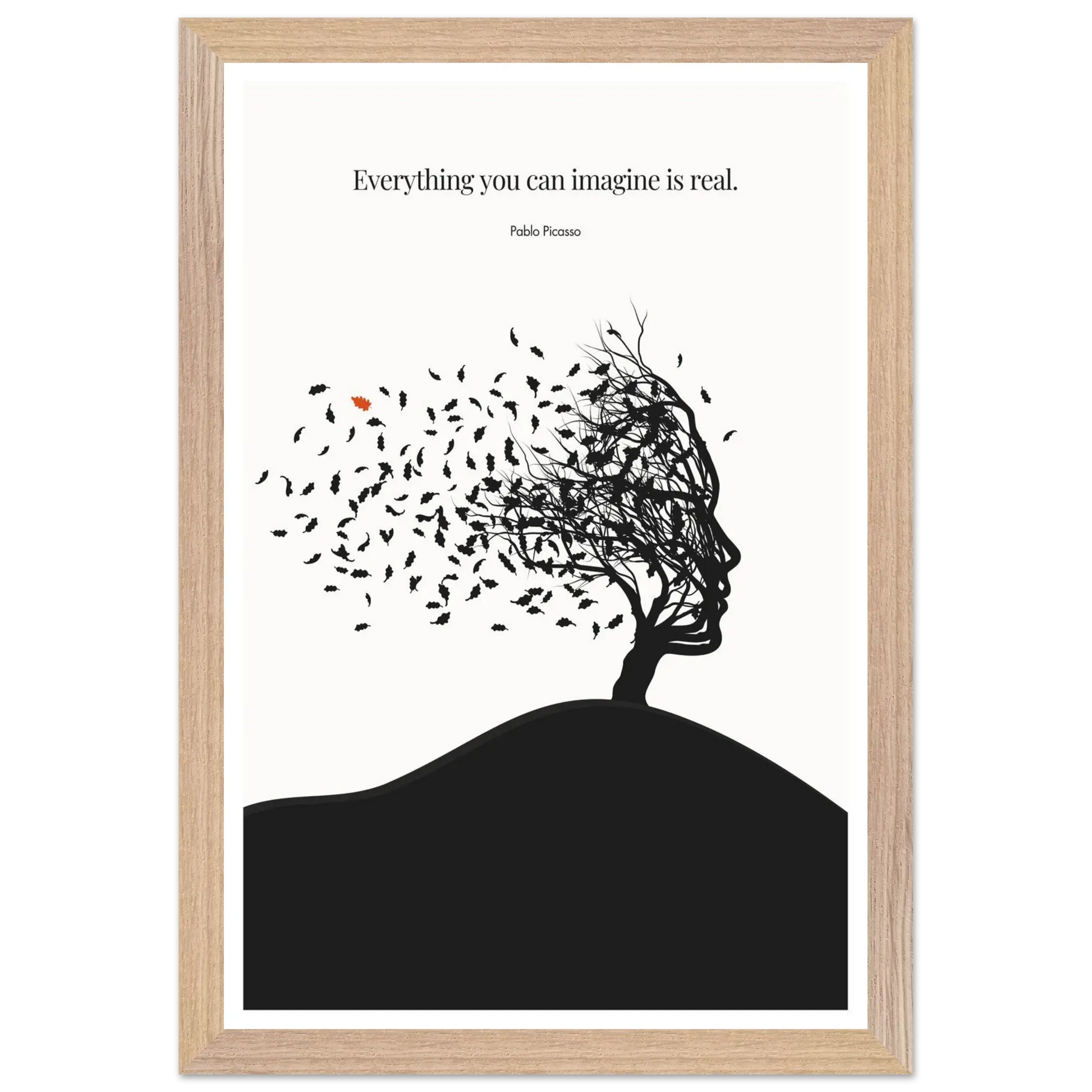 Pablo Picasso Quote Print – "Everything you can imagine is real" Wall Art Poster - INK & FRAME STUDIO