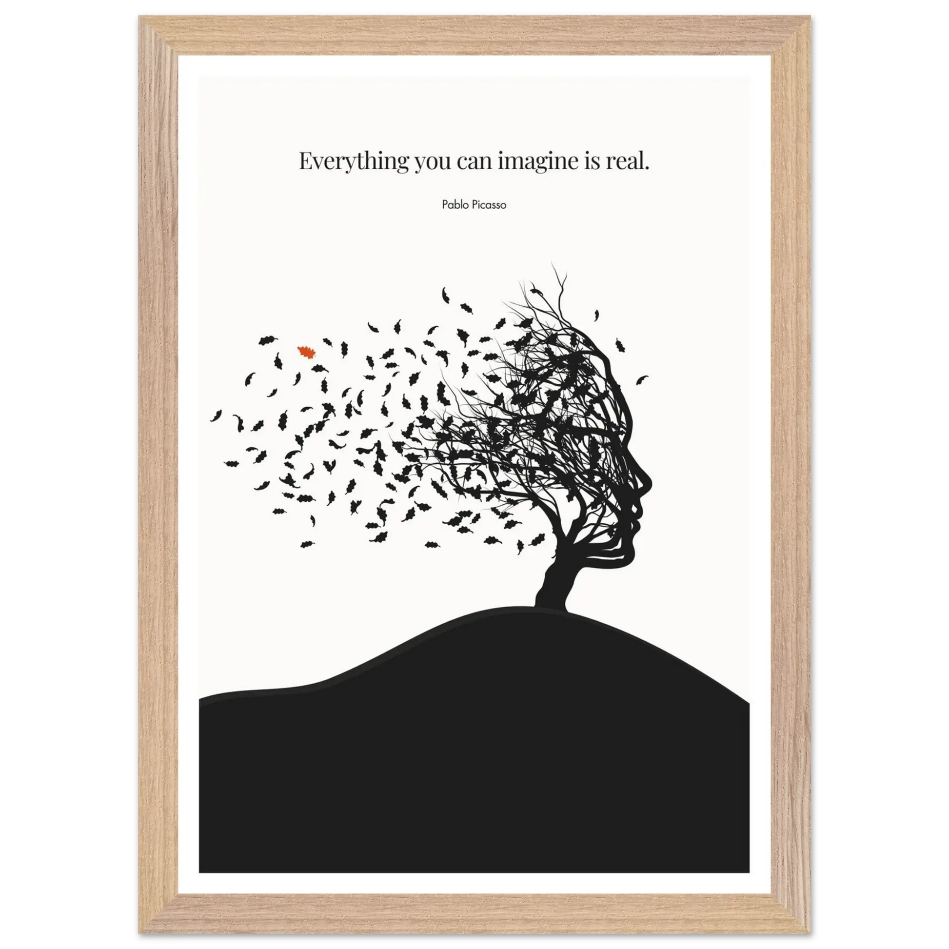 Pablo Picasso Quote Print – "Everything you can imagine is real" Wall Art Poster - INK & FRAME STUDIO