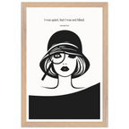 Mansfield Park Quote Print – "I was quiet, but I was not blind" Wall Art Poster - INK & FRAME STUDIO