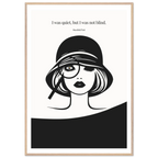 Mansfield Park Quote Print – "I was quiet, but I was not blind" Wall Art Poster - INK & FRAME STUDIO